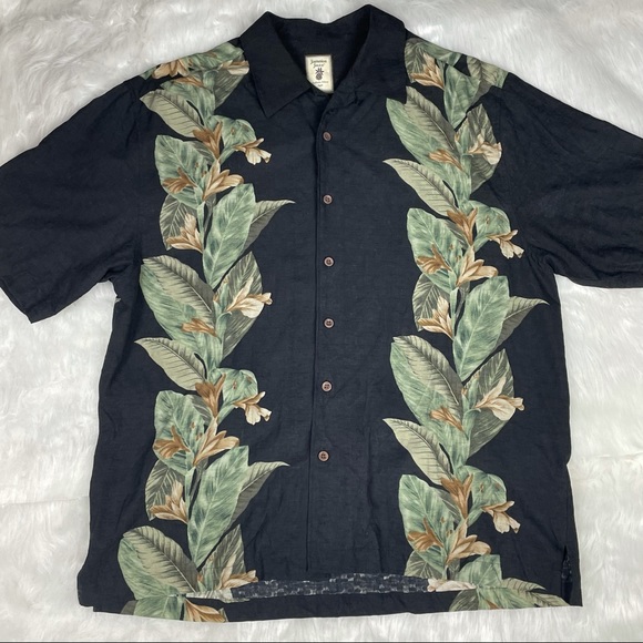 Jamaican Jaxx 100% Silk Hawaiian Shirt Large - Picture 2 of 7